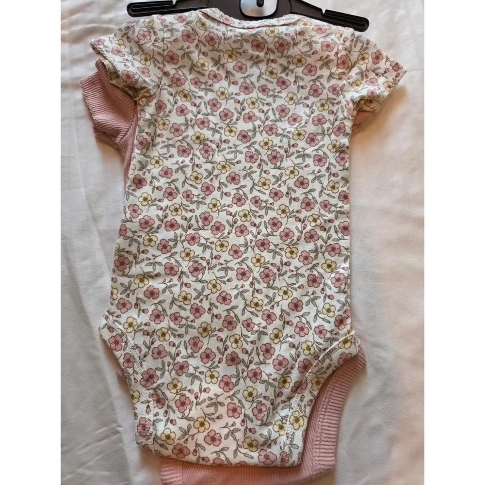 Child of Mine by Carters Baby Girls 3PK Bodysuits Pink Floral Mamas Bestie 0-3M